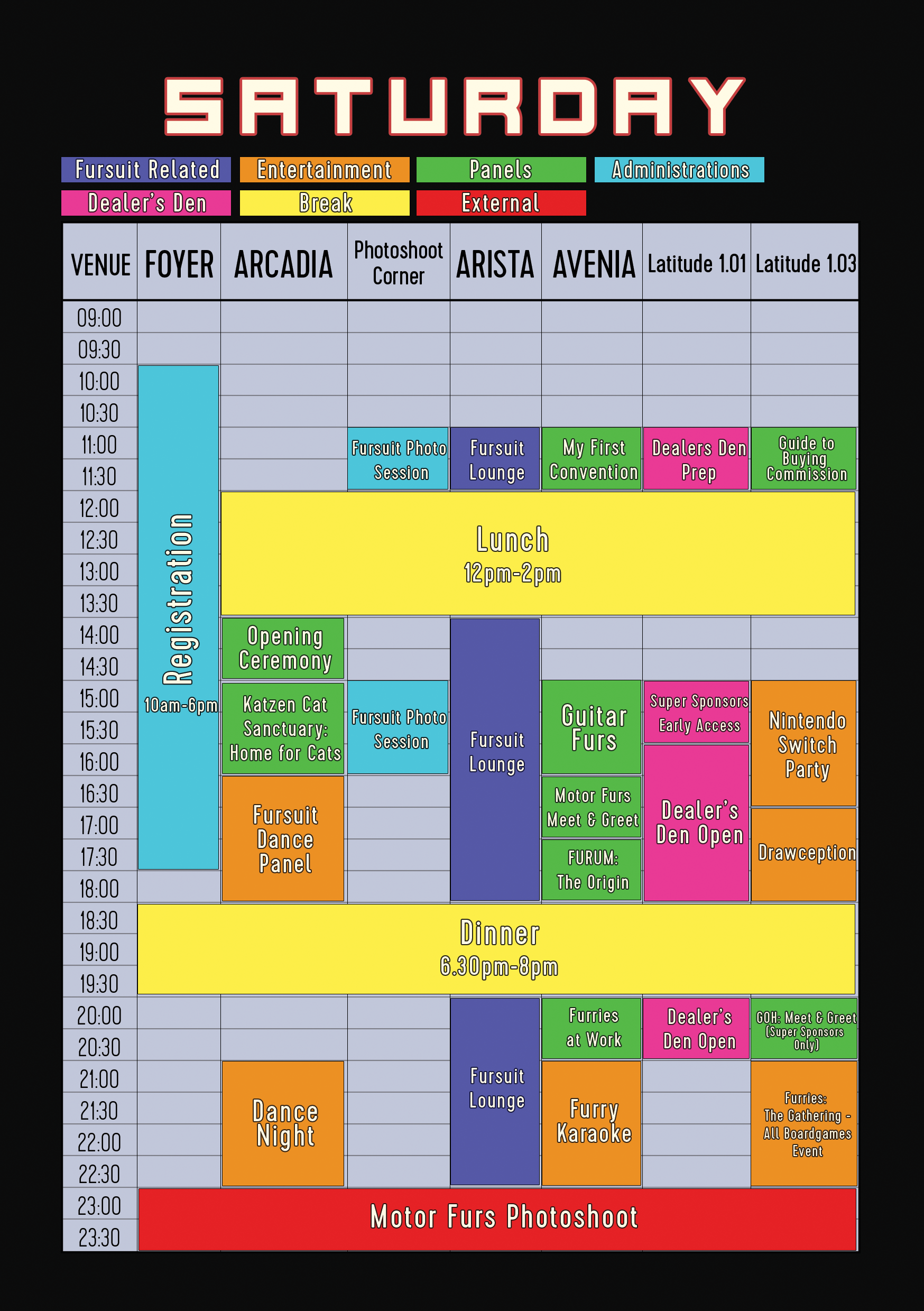 saturday schedule